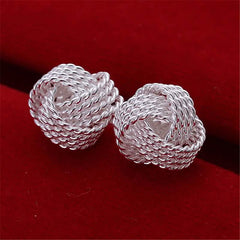 Twisted Love Knot Stud Earrings