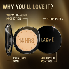 Poudre compacte Lakme Ultimate Glam, poudre compacte éclaircissante - Golden Sand 03