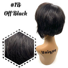 Perruque intégrale en cheveux 100 % naturels Unique, style A9