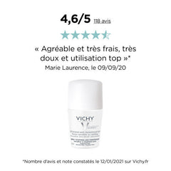Vichy 48H Anti-Perspirant Roll-On Deodorant for Sensitive Skin
