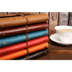 Vintage PU Leather Diary Notebook Journal  Retro Book Traveler Planners Office School Supplies