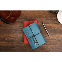 Vintage PU Leather Diary Notebook Journal  Retro Book Traveler Planners Office School Supplies