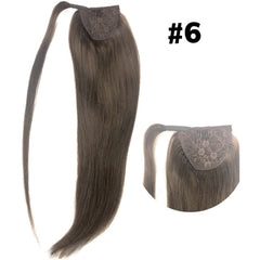 Extensión de cabello humano 100% VIP, cola de caballo sedosa de 24" (100 gramos)
