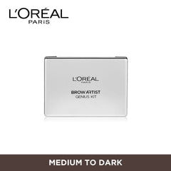 L'Oreal Paris Kit Brow Artist Genius de medio a oscuro