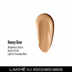 Lakme 9To5 Weightless Mousse Foundation - Honey Dew