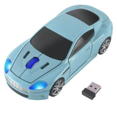 Wireless Mouse Blue Car Shaped Design 1600DPI Mouse USB Optical  Ergonomic 3D Sports Car Mice For Laptop