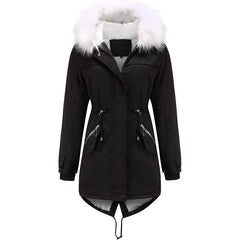 Women's Thick Warm Fleece Lined Winter Coat Jacket Parka with Fluffy Hood