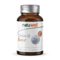 Complément alimentaire Natuwell au zinc et au cuivre - 60 capsules pour soutenir le système immunitaire