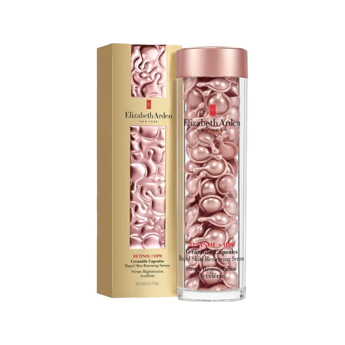 Elizabeth Arden Retinol HPR Ceramide Capsules: Fast Skin Renewal Serum, Anti-Aging, Wrinkle Reduction, 90-Count