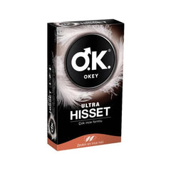 Okey Ultra Thin Condoms for Men - 10 Pack, Enhanced Sensitivity, Safe Sex