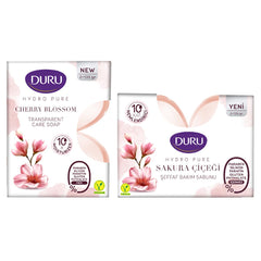 Duru Transparent Soap Bar with Sakura Flower - Moisturizing, Paraben-Free, 2 x 135g